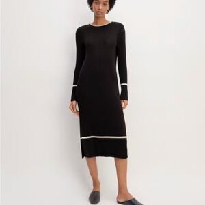 Everlane The Cotton Wide Rib Midi Dress, size M